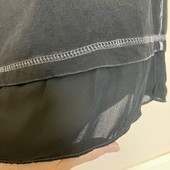 Tunic Women’s Small Black Short Sleeve Mur Mur Popover Whimsy Goth - Picture 4 of 5